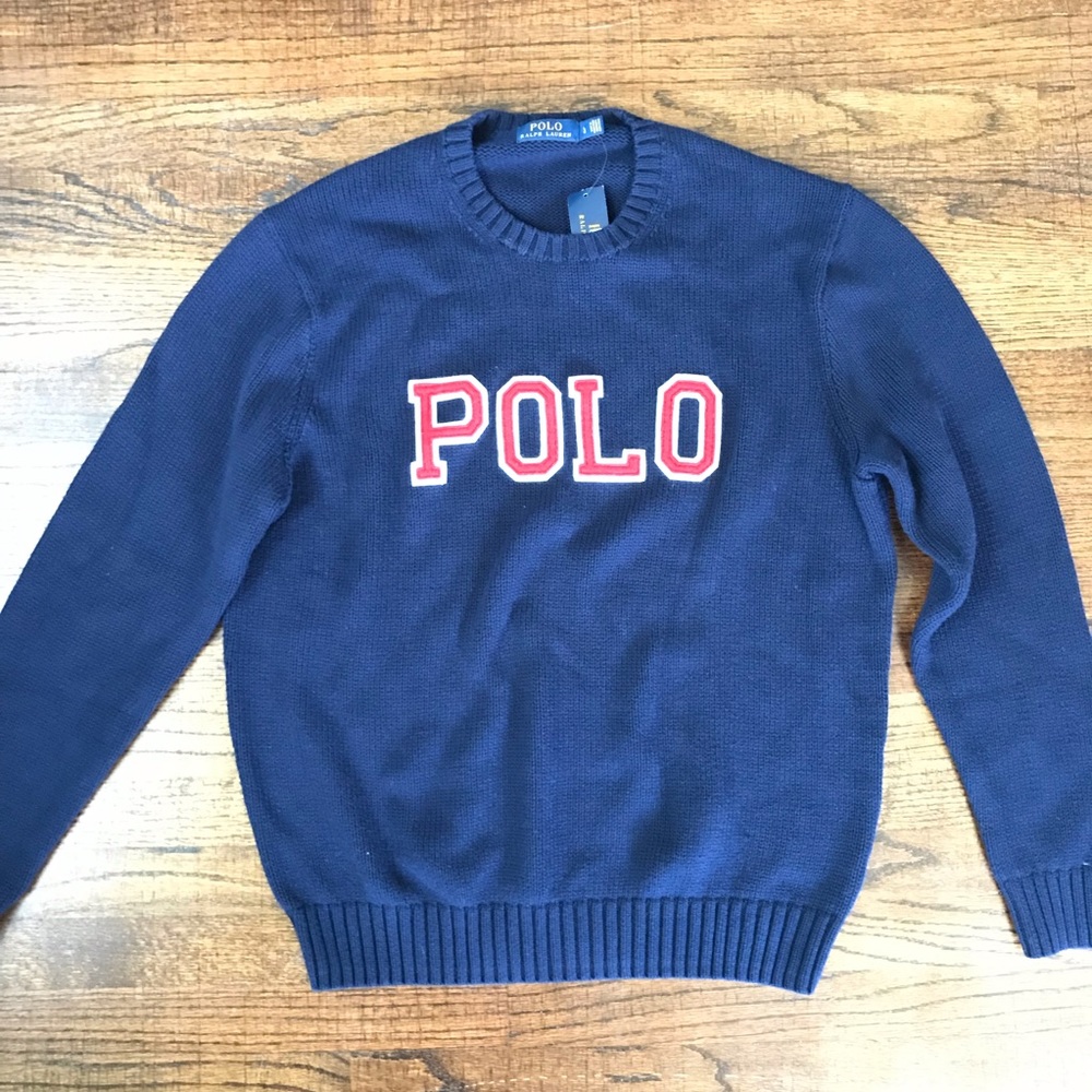 Polo Ralph Lauren navy Crewneck Sz L